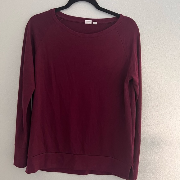 GAP Oversized Burgundy Crew Neck Oversized Sweater Size XS - Picture 2 of 6